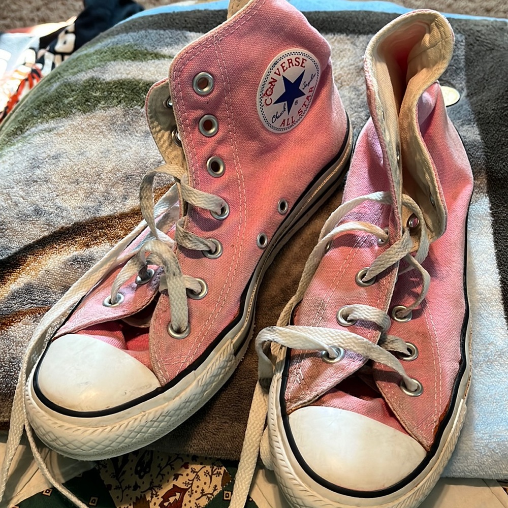 Pink high top chucks